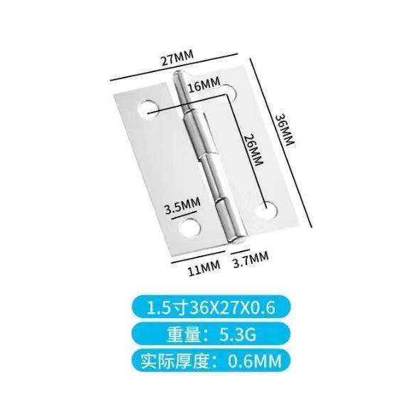 Stainless steel flush hinge